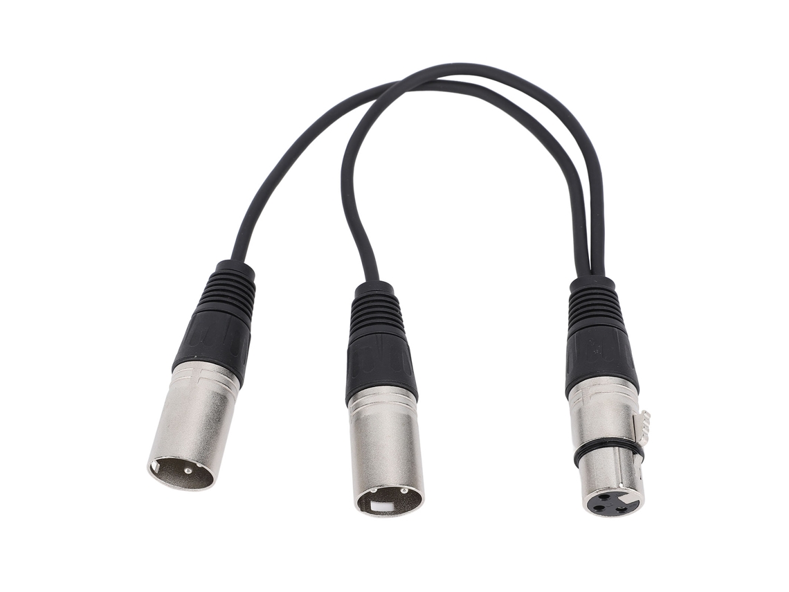 Cable Divisor En Y De 3 Pines, 30 Cm, Conector Xlr Hembra A 2 Conectores Xlr Macho, Ofc, Para Estudio Y Escenario.