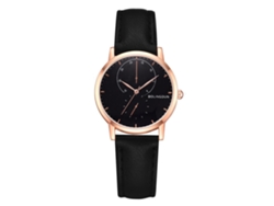 Reloj De Cuarzo Con Correa De Cuero Pu Estilo Fashion Unisex (oro Rosa 2)