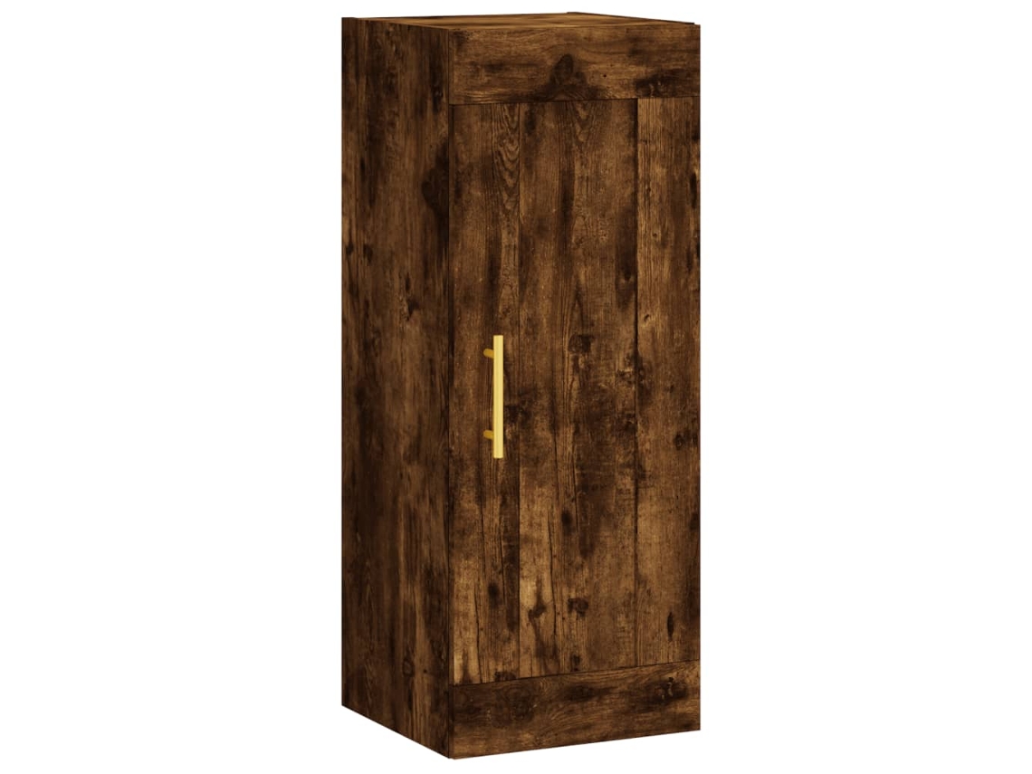 Maison Exclusive - Armario De Pared Madera Ingeniería Roble Ahumado 34,5x34x90 Cm