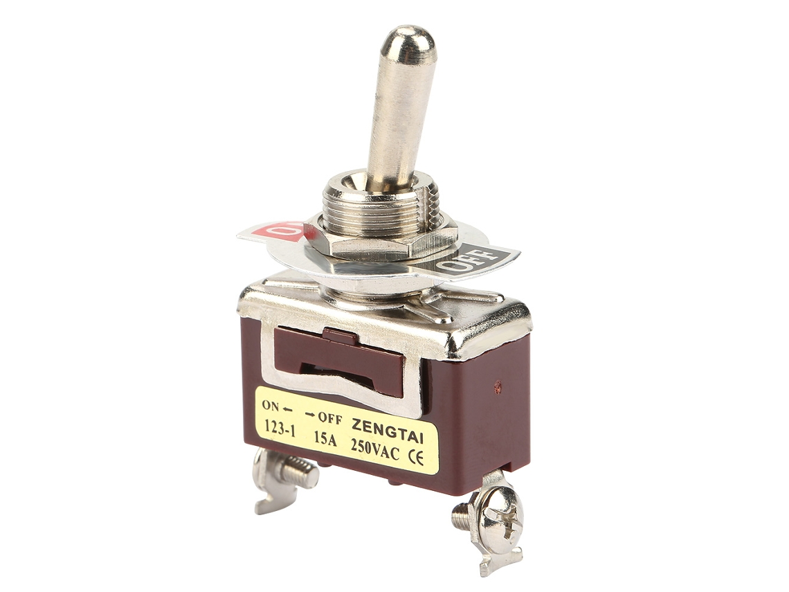 2026dz-2 Piezas Interruptor De Palanca Momentáneo On/off 12mm 2 Pines 2 Posiciones 15a 250v