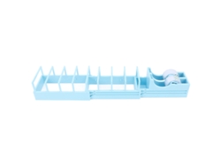 Dispensador Portátil Y Plegable De Flejes De Plástico Azul Con 2 Rollos Para Materiales De Embalaje Y Empaquetado.