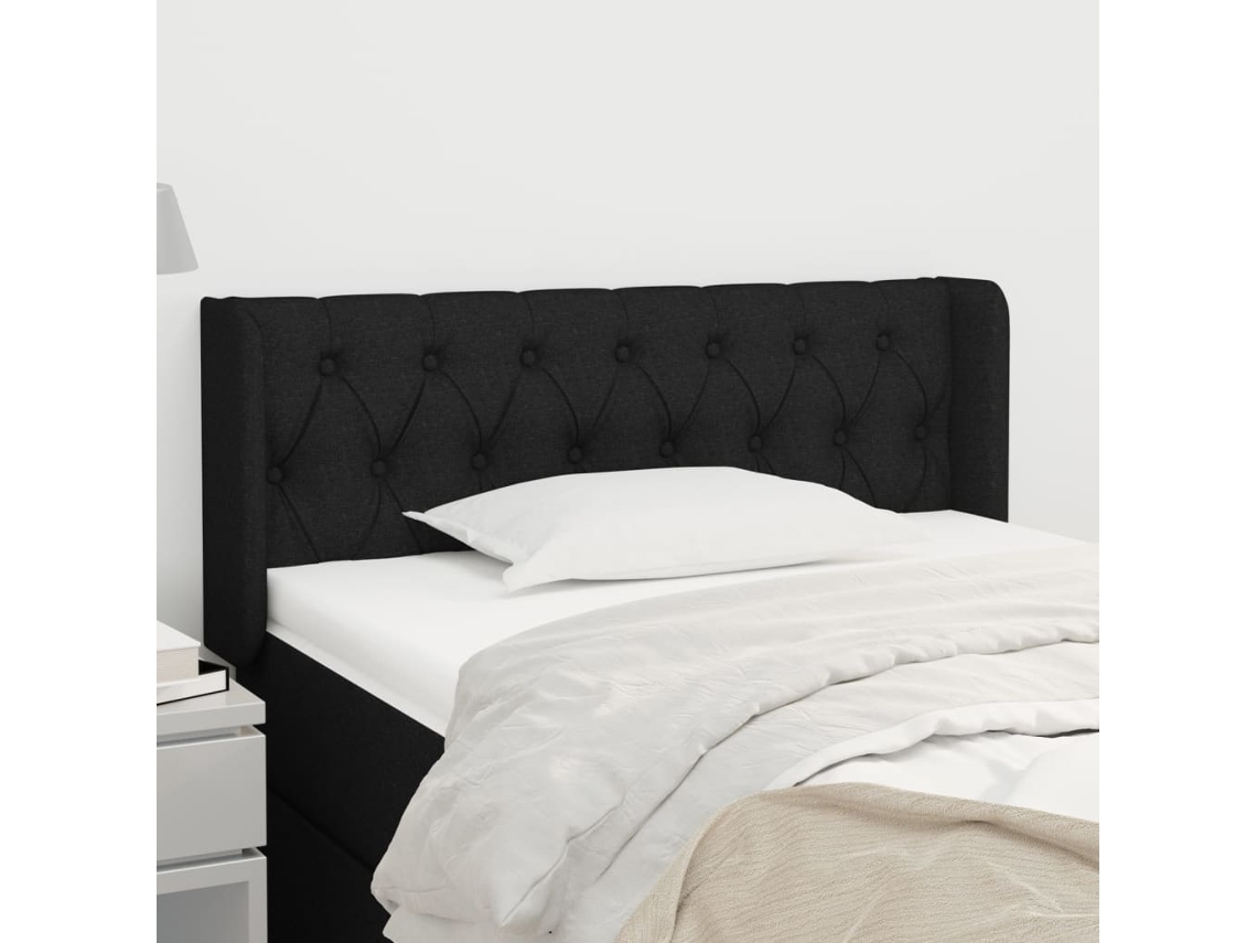 Cabecero De Tela Negro 103x16x78/88 Cm
