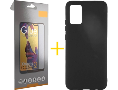 Kit Funda + Protector de Pantalla Samsung A02s SKYHE Cristal Templado 3235 Negro