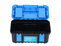 Caja de herramientas portátil de plástico PP con almacenamiento de doble capa.