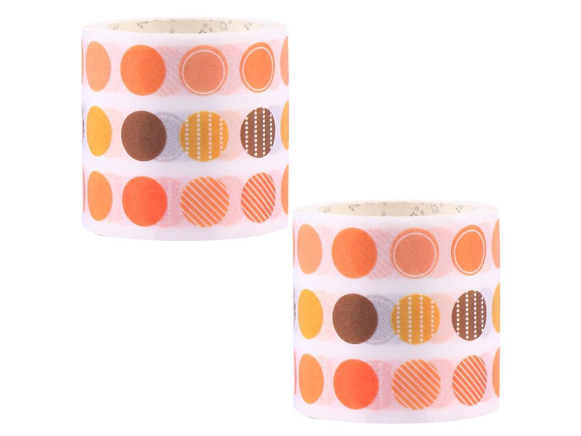 2 Rollos De Pegatinas De Planificador De Color Básico