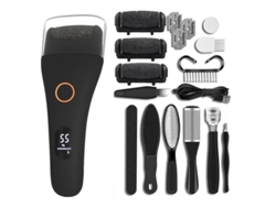 Lima eléctrica para pies ajustable de 3 velocidades con 10 herramientas de pedicura para eliminar piel muerta, callos, durezas y grietas - Yizhood
