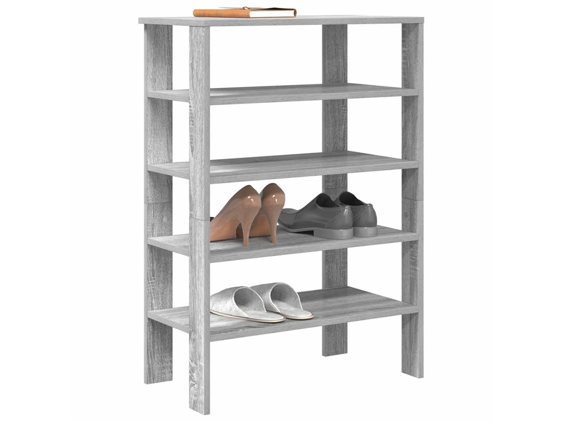 Mueble Zapatero | Armario Zapatero Madera Contrachapada Gris Sonoma 61x32x87,5 Cm