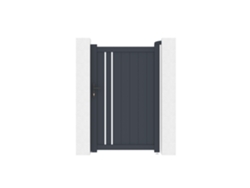 Puerta peatonal de aluminio 1m giona H.160cm