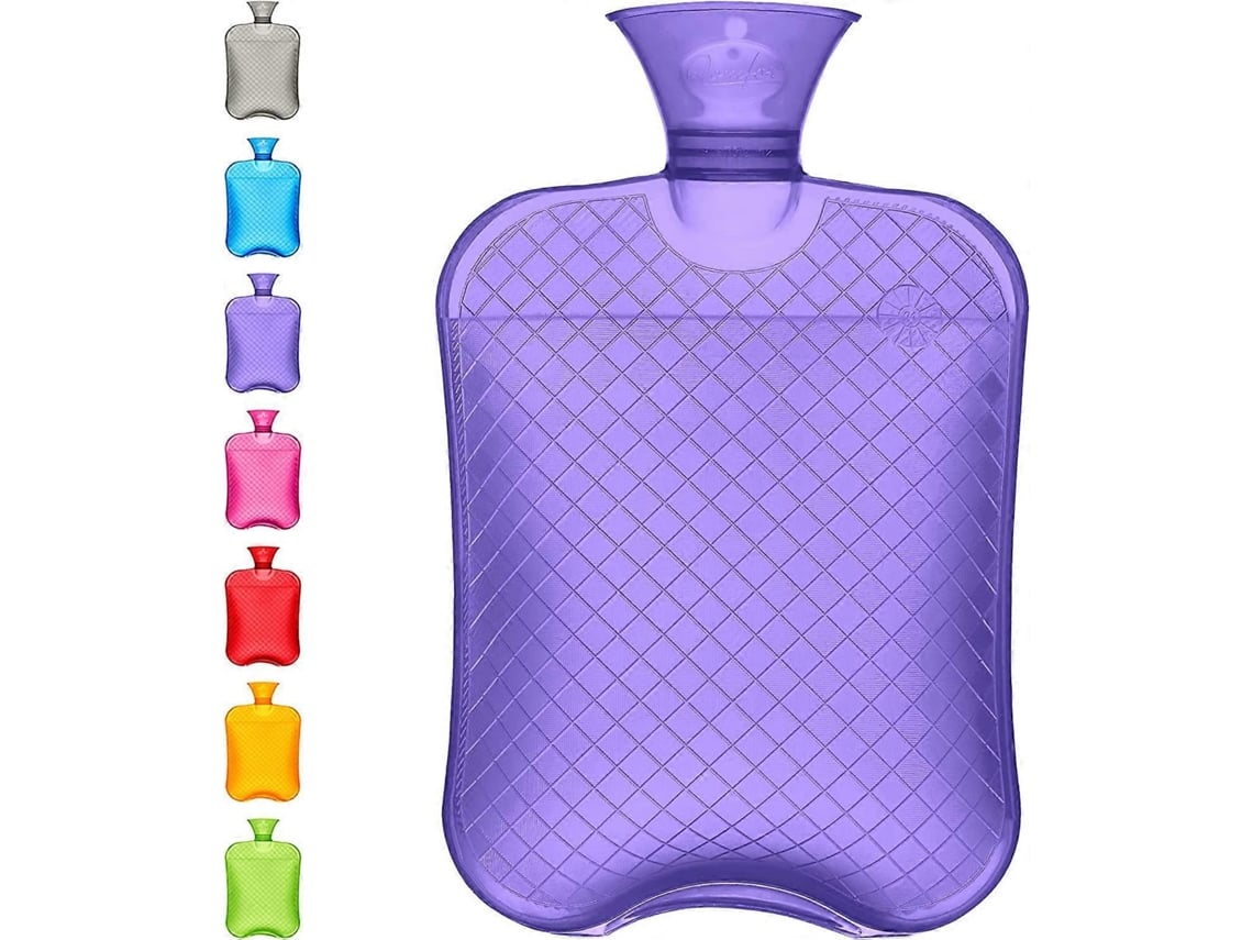 Botella De Agua Caliente 1.8l Premium Clásica, Alivio Del Dolor, Morado