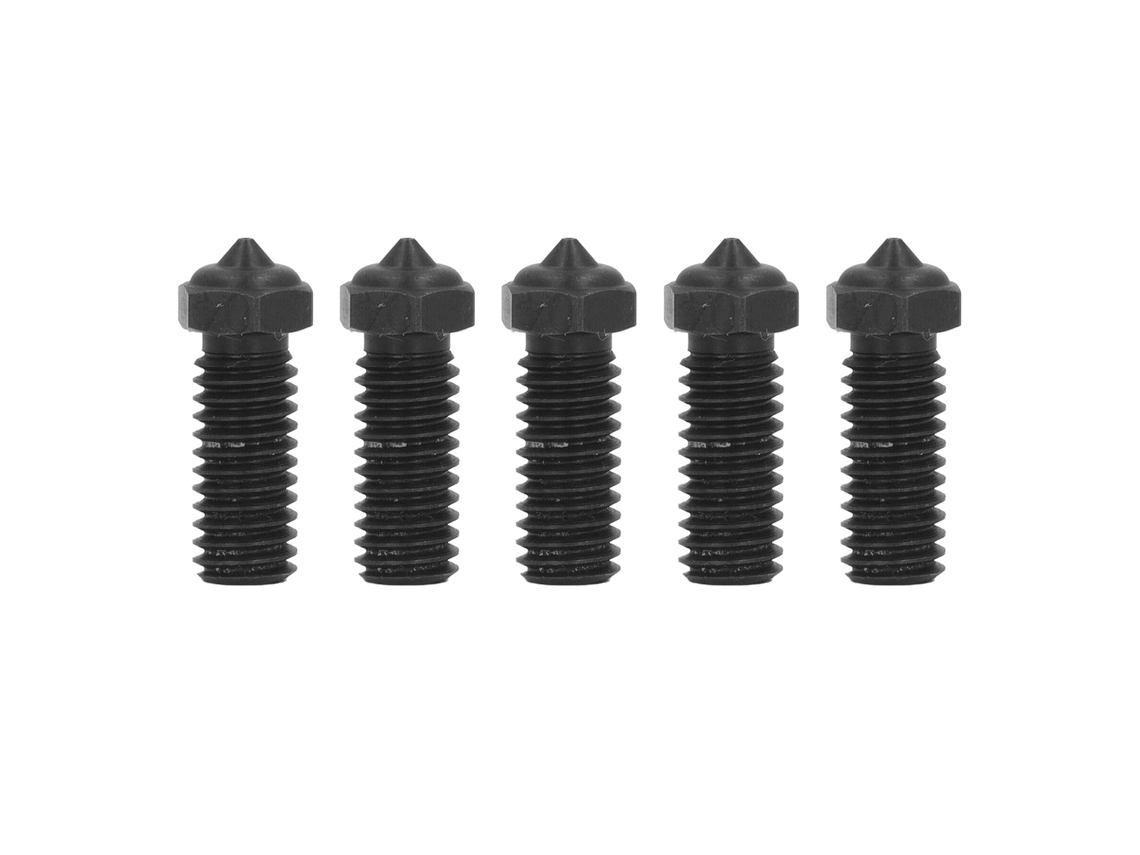 5 Boquillas Extrusoras De Acero Endurecido De 0,4 Mm M6 Para Impresoras 3d Qidi X-max3, X-smart3 Y X-plus3