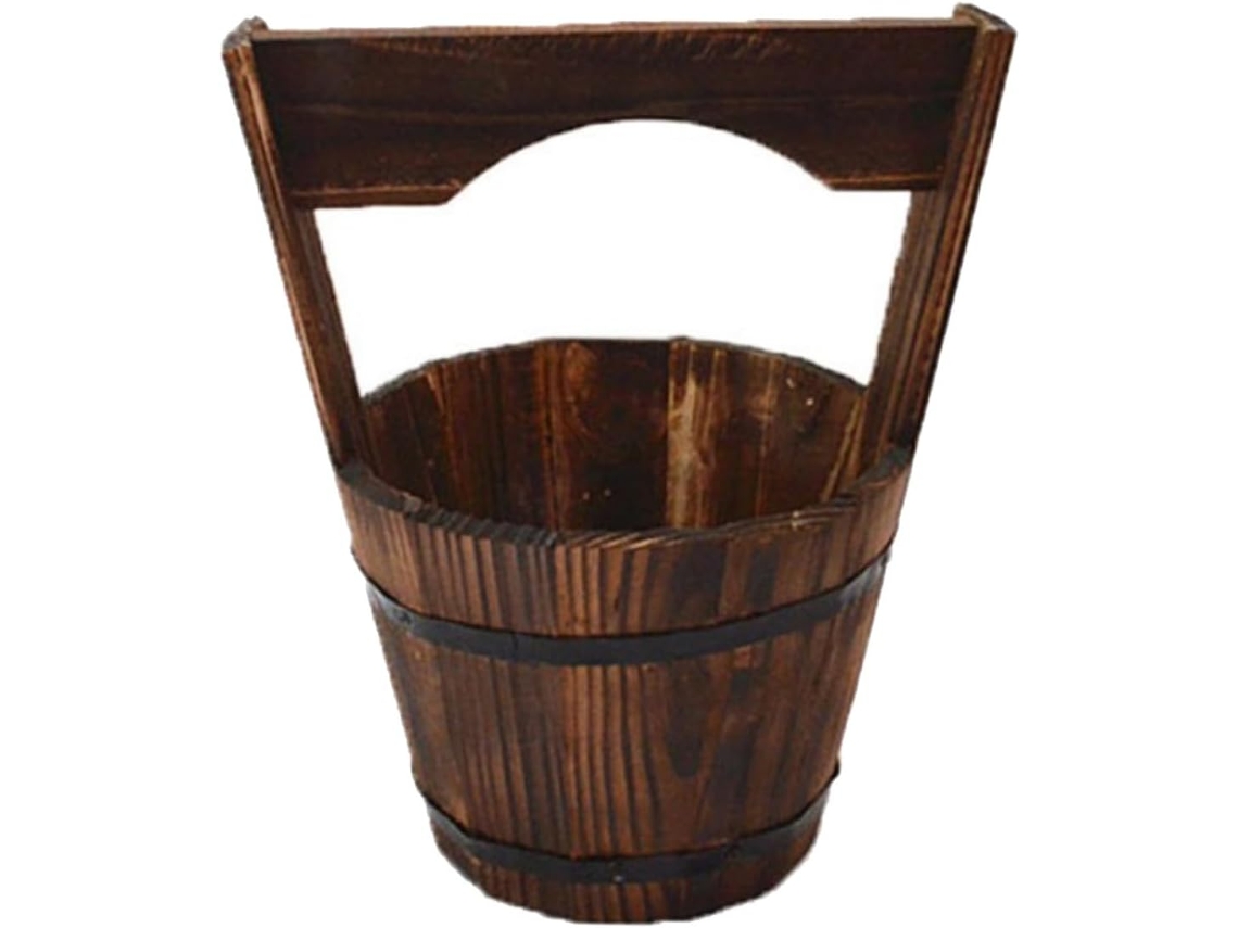 Maceta Colgante Decorativa De Madera Maciza Para Flores