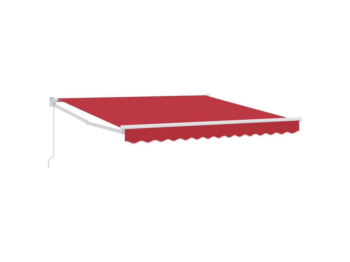 Maison Exclusive - Toldo Retráctil Manual Rojo 300 X 250 Cm Poliéster Y Aluminio