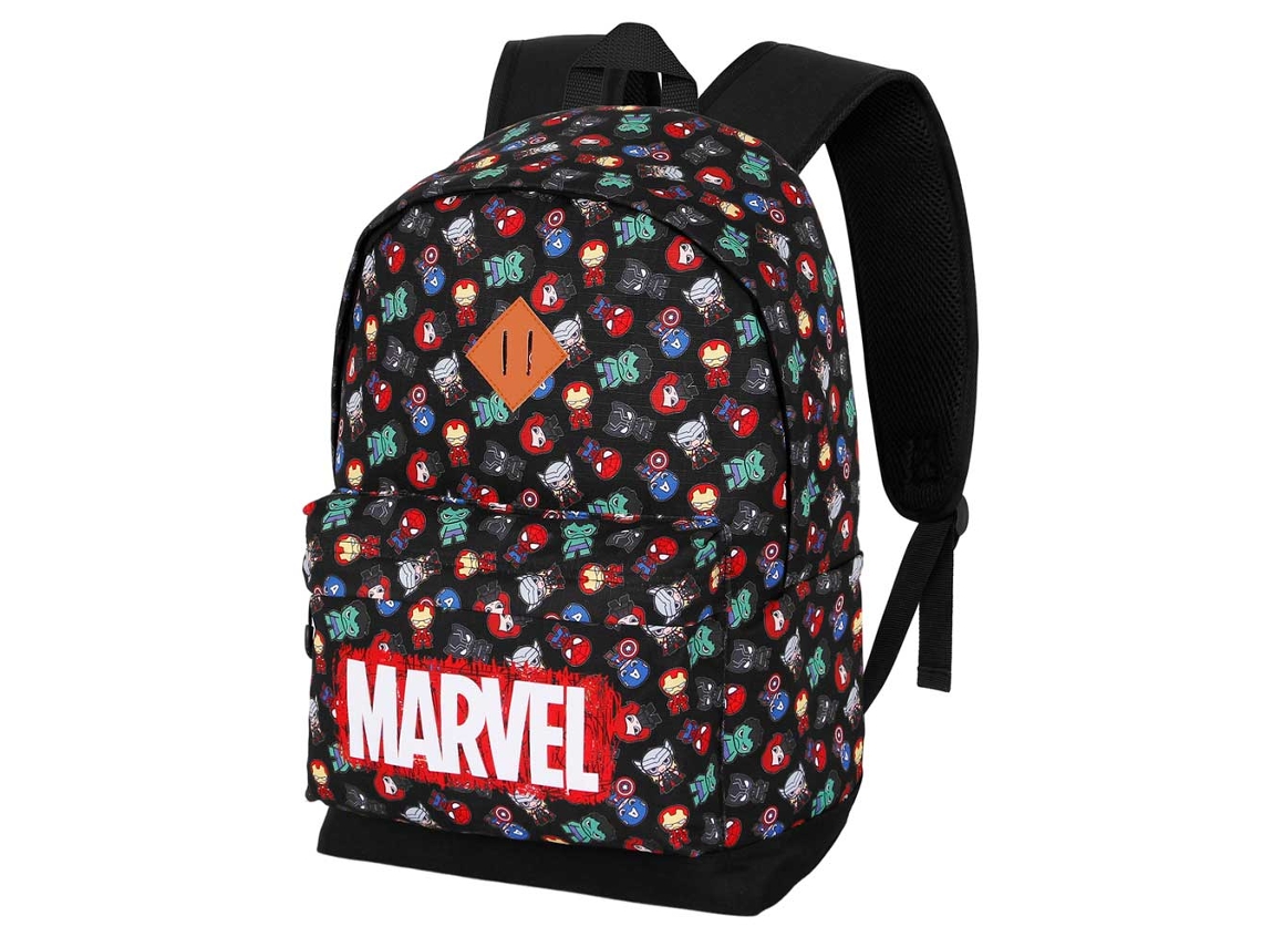 Marvel Los Vengadores Chibi Mochila HS PLUS, Negro KARACTERMANIA