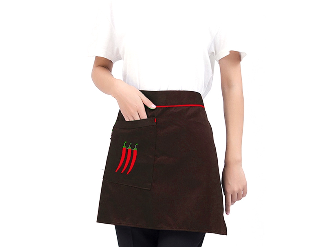 Delantal De Chef Retro Corto De Algodón Para Camarero Y Camarera