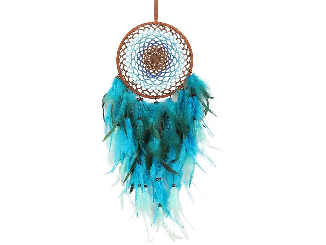 2026-aro De Sueños Con Plumas Azul Para Decoración De Habitación Regalo De Cumpleaños