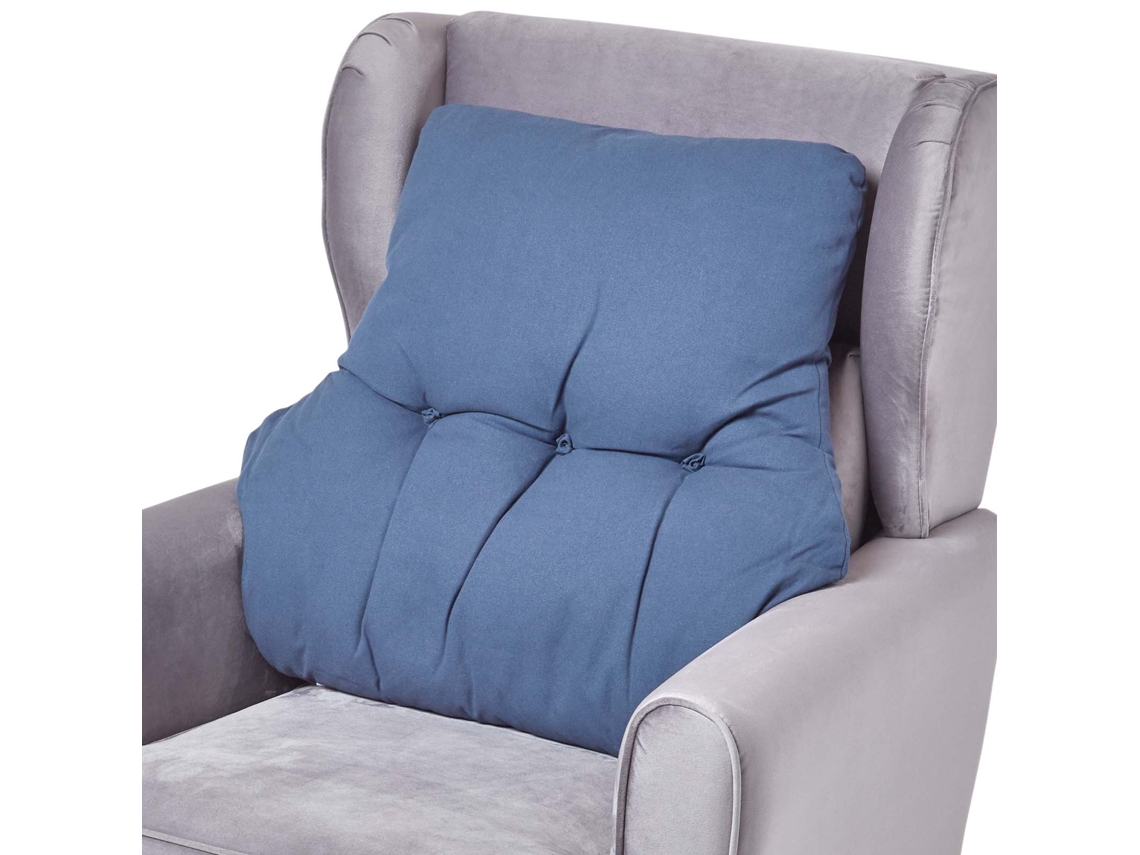 Homescapes Navy Back Support Cushion, Cotton