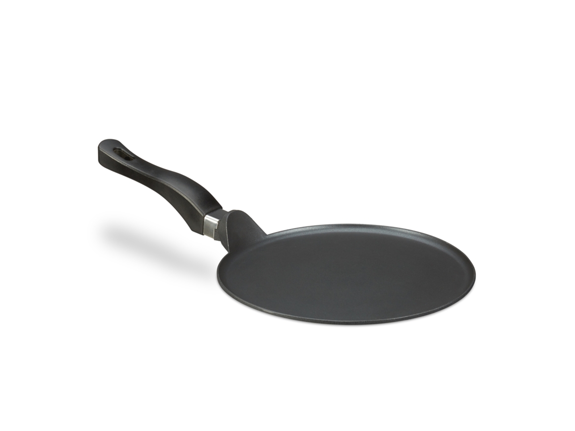 Relaxdays Crepera, Sartén Para Tortitas Y Crepes, Antiadherente, Plana, 25 Cm, Fácil De Limpiar, 1 Ud., Negro