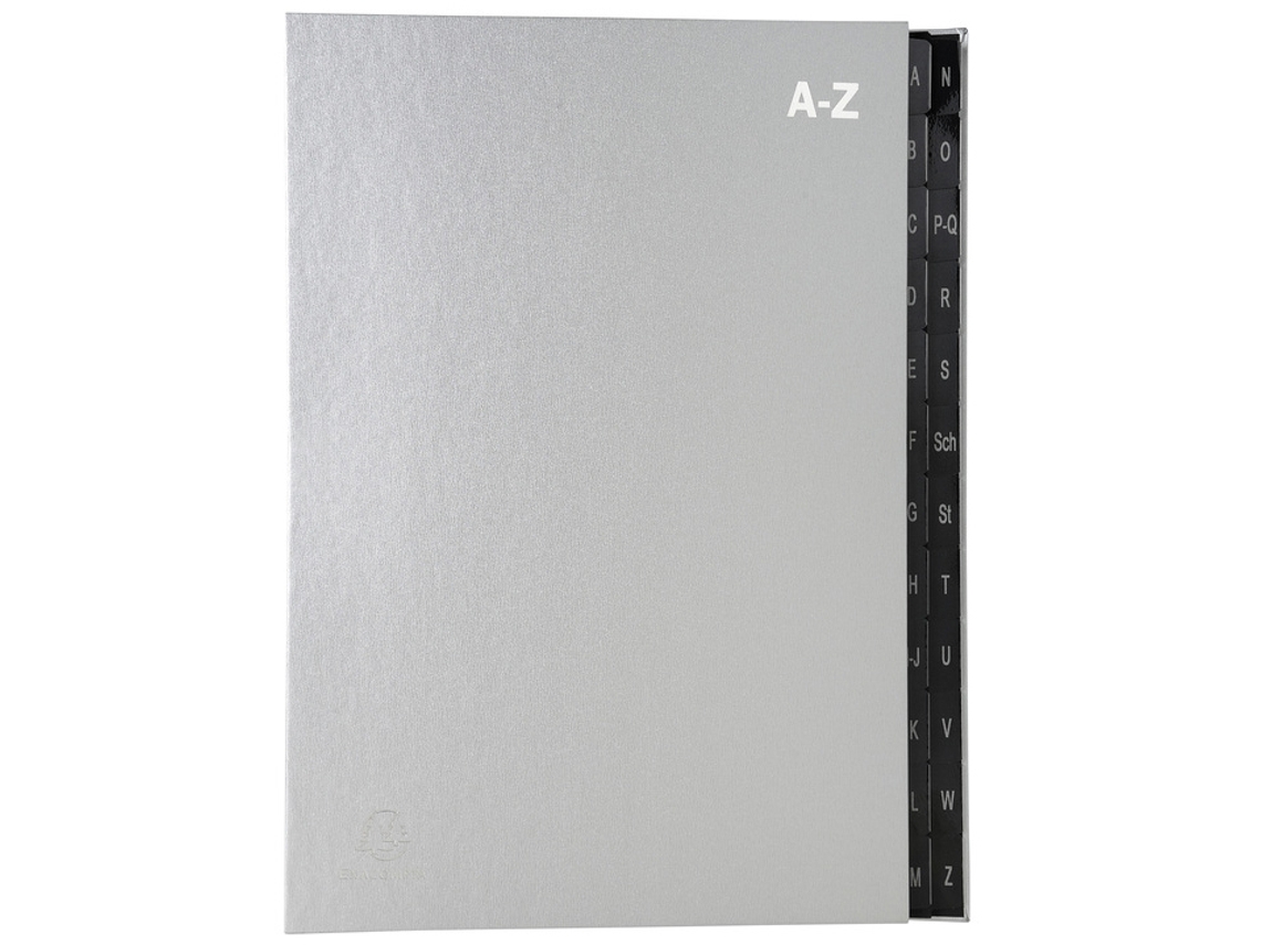 Carpeta de Mesa EXACOMPTA Din A4 A-Z 24 Compartimentos Plata