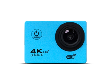 Action Cam SLOWMOOSE Ultra HD 4K 16 MP Wi-Fi Impermeable 2 Pulgadas (Azul -Sin Control Remoto)