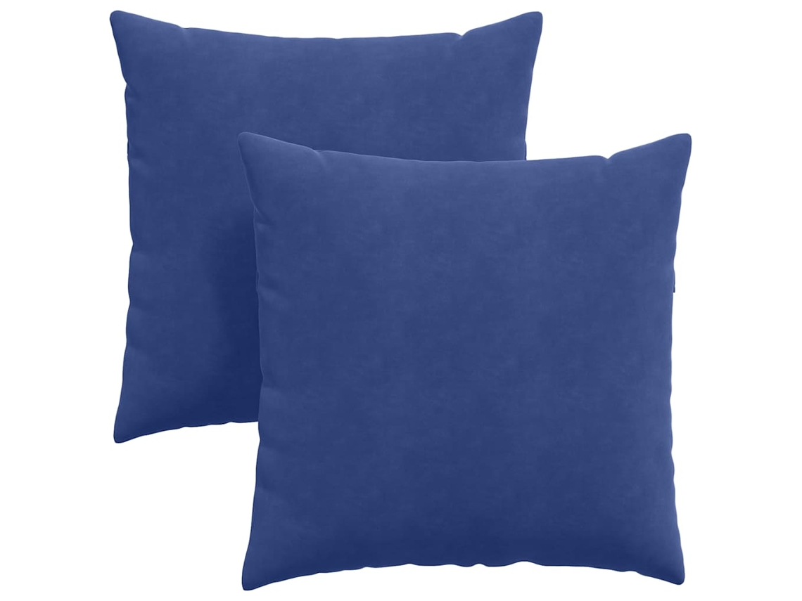Juego de 2 cojines para sofá HARLANV1 de 80x80 cm, color azul policía.
