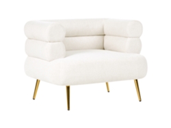 Poltrona Beliani Bovik De Tecido Branco 86x74x68