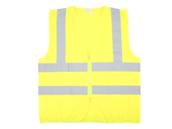 Chaleco De Seguridad Con Tira De Malla Reflectante Para Ciclismo, Cuello Amarillo Fluorescente, Alta Visibilidad.