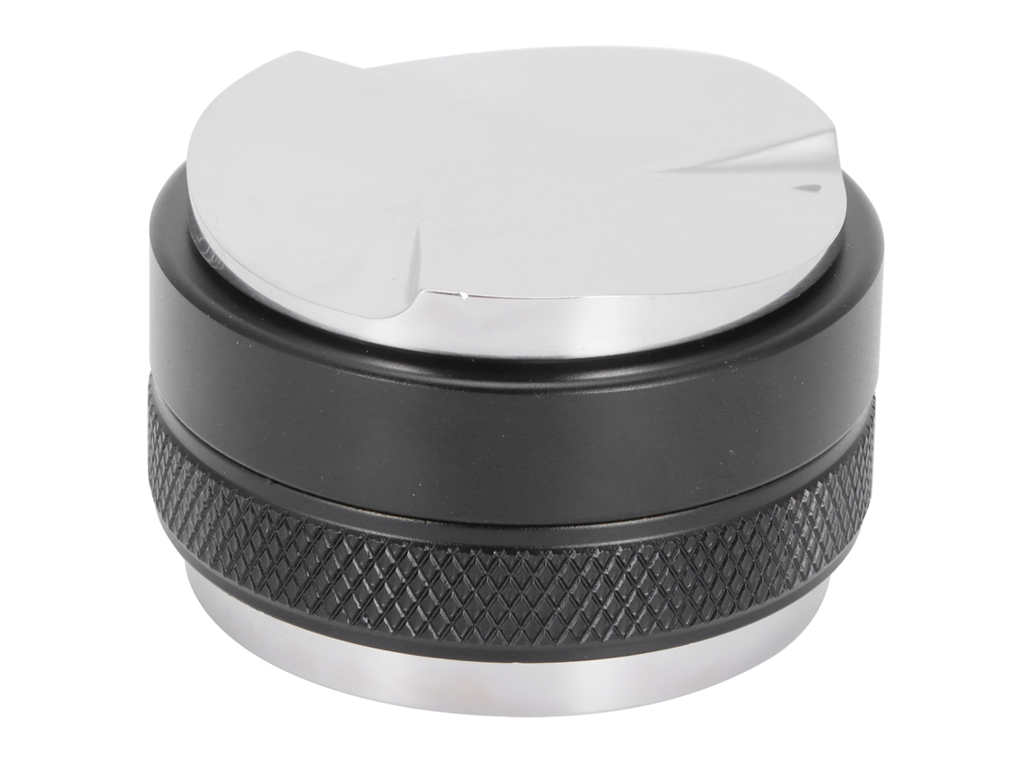 Exprimidor De Café Ajustable De 51 Mm Con Dos Boquillas Y Nivelador De Posos De Café - Negro