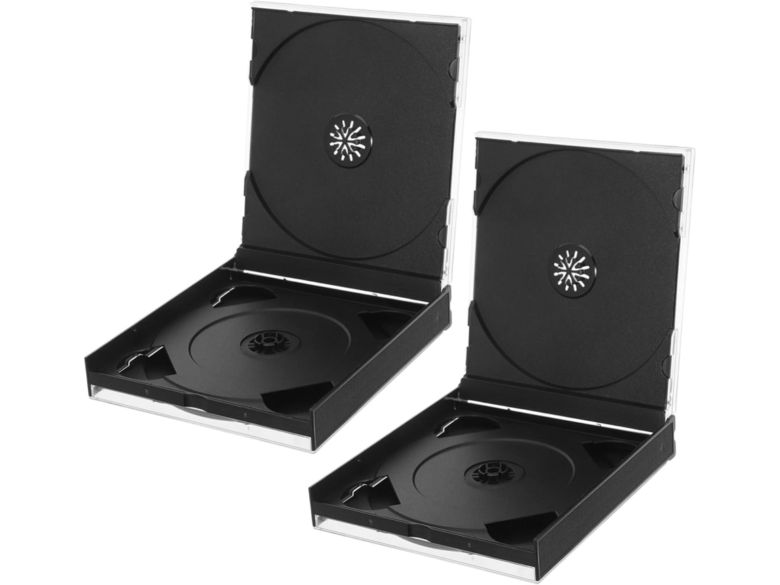 Cajas Transparentes De Almacenamiento De Dvd De 2 Piezas, Estuches Portátiles Para Discos
