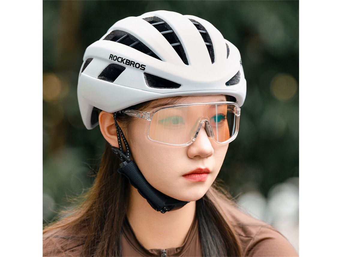 Óculos De Ciclismo Fotocromáticos Rockbros Sp350 Pretos Com Lentes Hd Antiembaçantes E Armação Grande Para Esportes Ao Ar Livre Com Proteção Uv400