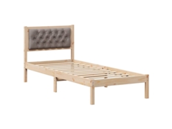 Maison Exclusive - Estructura De Cama Taupé 90 X 190 Cm Madera De Pino Macizo