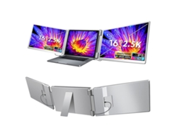 Monitor De Expansión De Pantalla Triple Portátil Fopo S5 De 16 Pulgadas | Rotación De 360° | 2.5k 2560*1600 Srgb 100% Fhd |
