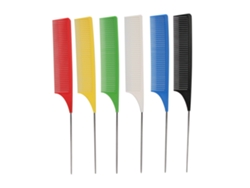 6pcs Peines Profesionales De Dientes Finos Y Cola De Rata Para Estilizar El Cabello