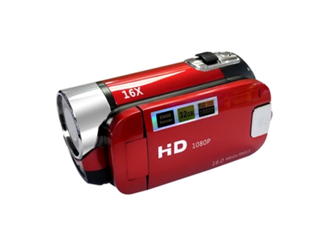 Câmara de Filmar SLOWMOOSE 1080P Full HD 16 Millones de Píxeles Dv Camcorder Rojo