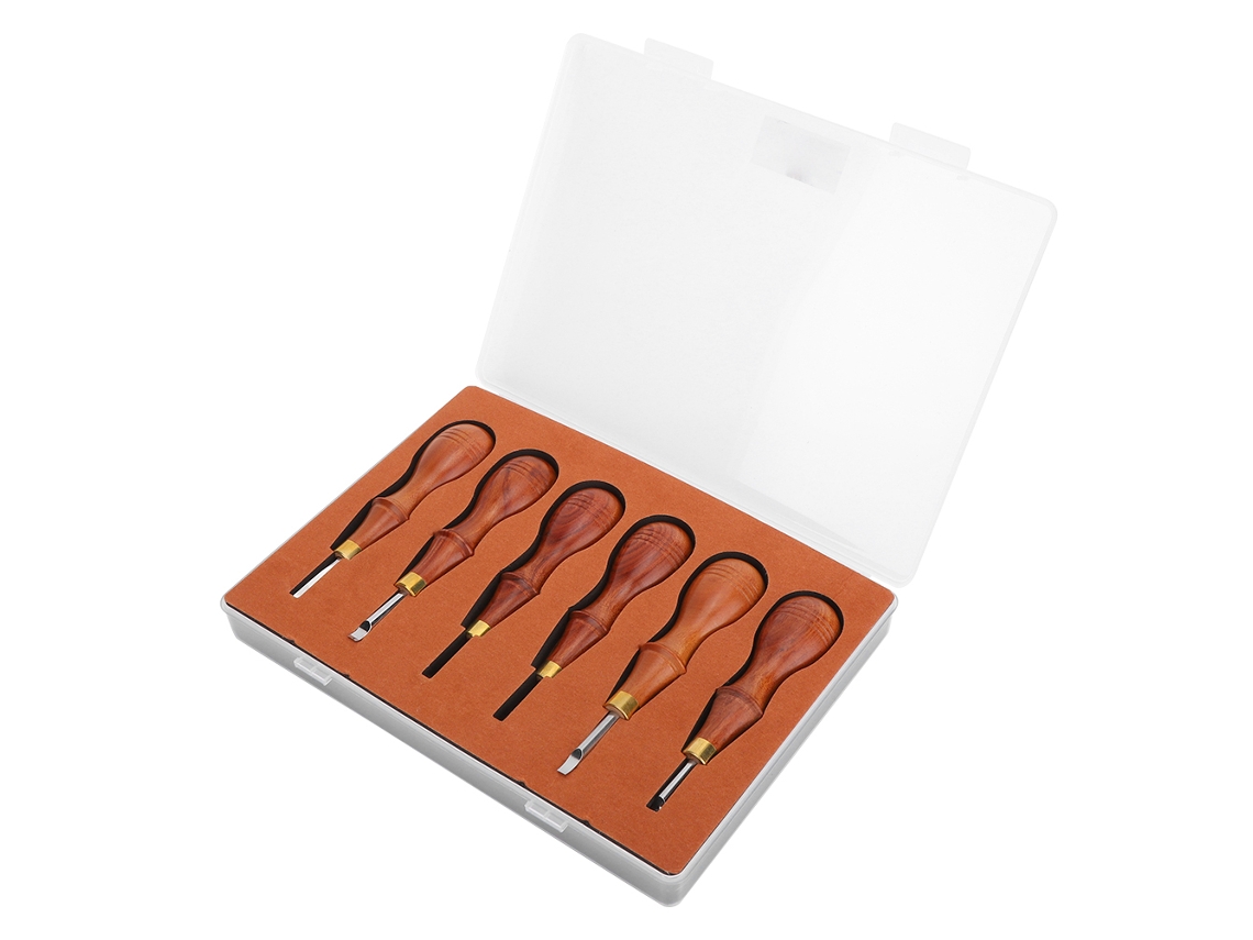 Juego de 6 mangos de madera para abrir la tapa del reloj con llave, para relojeros.
