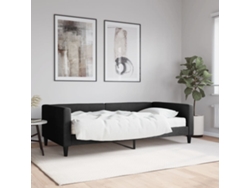 Sofá Cama Con Colchón Tela Negro 100x200 Cm