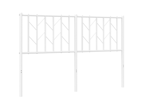 Cabecero de metal blanco VIDAXL (135 cm)