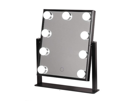 Espejo de maquillaje con iluminación LED - Negro NORTHIX