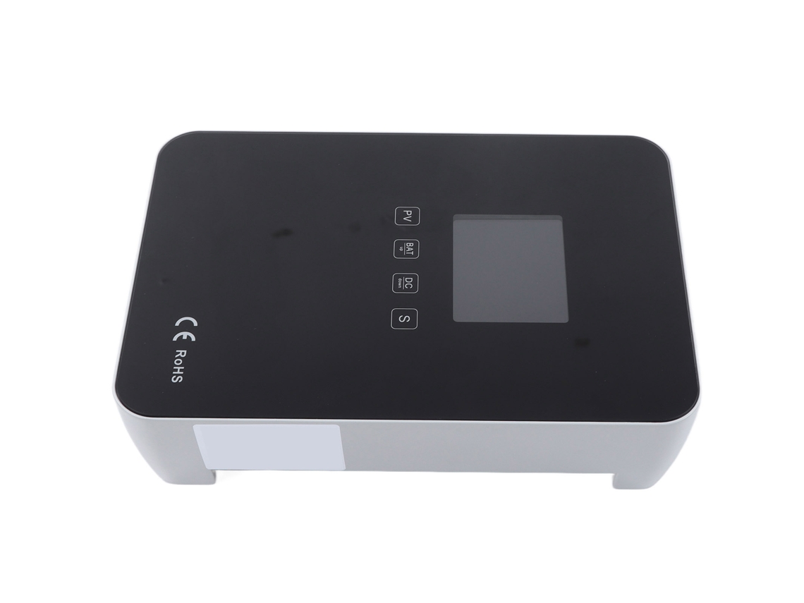 Controlador de carga solar MPPT de 40 A, 12 V/24 V, alta eficiencia, pantalla digital y táctil.