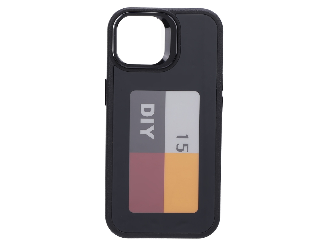 Mali capa de Celular com Tela de Tinta Nfc Diy Projeção 3.52 Polegadas Apoio de Moldura para Ios 15 Preta