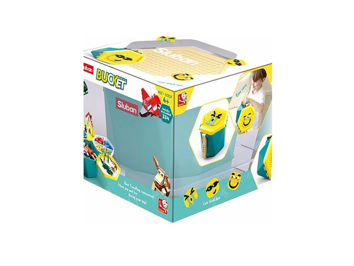 Sluban Maletín Cubo De Bloques Educativo Con 334 Piezas De Colores P22