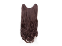 Pieza De Extensión De Pelo Rizado Marrón Oscuro Sintético Universal Para Mujeres