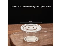 Paquete de 50/100 unidades, vasos desechables de plástico transparente MDUG para ensalada, 250 ml (tapa plana)