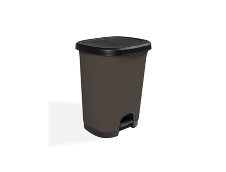 Cubo basura plástico moderno | Apertura Com pedal | Cubo reciclar Negro - Topo 27 litros