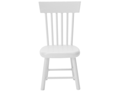 Ats-silla De Comedor De Madera En Miniatura Para Casa De Muñecas 1:12 Accesorio (blanco)