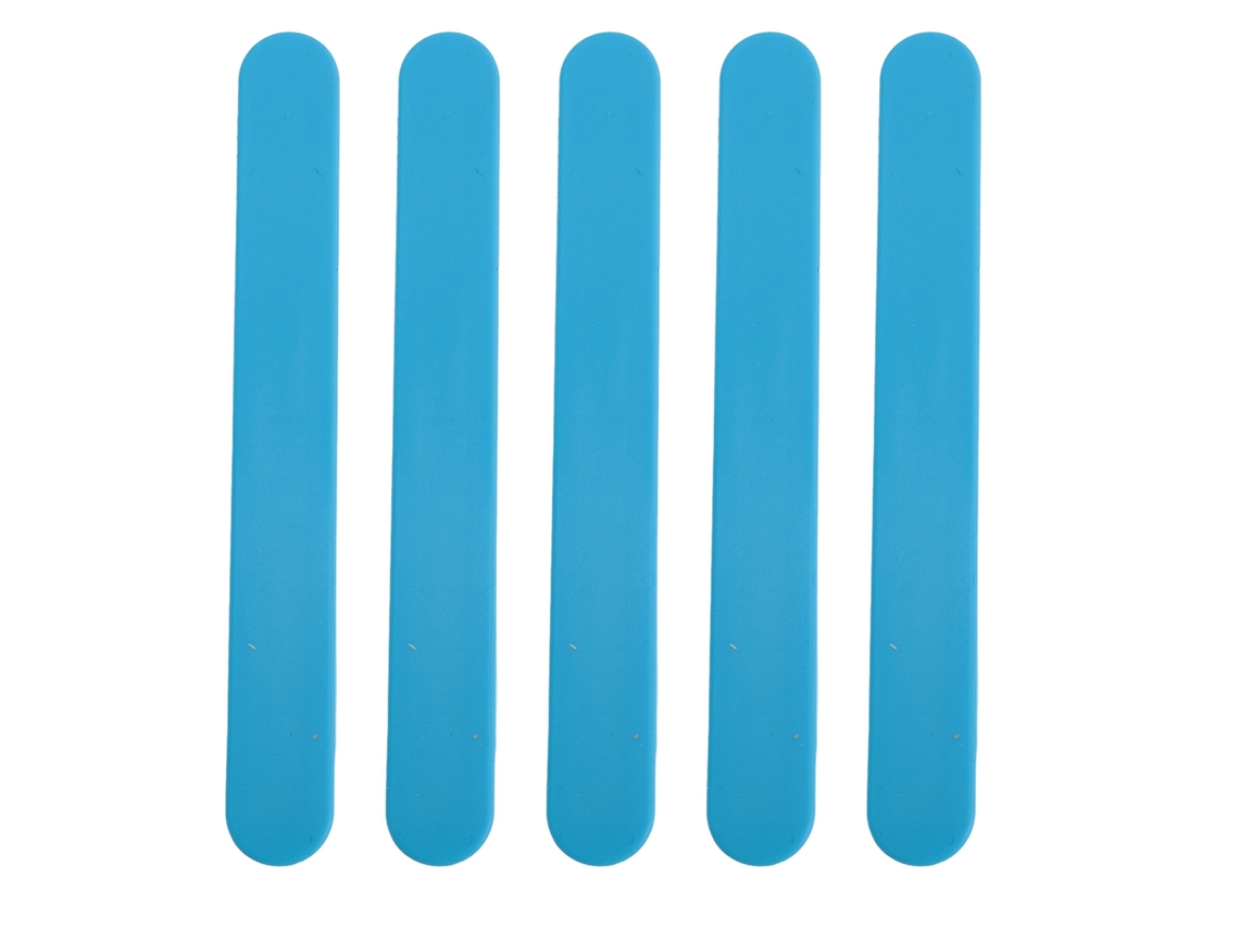 5 Palillos De Silicona Para Depilación Cera Azules