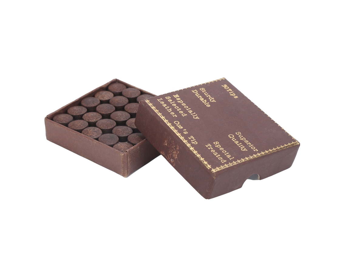 50 Unidades/caja De Puentes De Cuero Rojo Para Tacos De Billar De 11 Mm Para Snooker Y Pool.