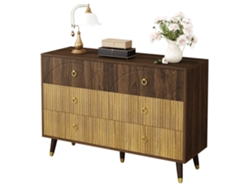 Aparador 120x40x81 Cm - Mueble De Almacenamiento Moderno Para Salón/comedor/entrada - Natural