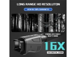 Preto Ipree Monocular 1080p Hd Zoom Digital 16x Ajuste Brilho 7 Níveis Visão Nítida 300m Escuridão Total Atividades Noturnas Óculos Visão Noturna