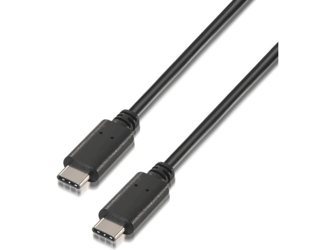 Cable USB AISENS (USB-C - USB-C - 2 m - Negro)