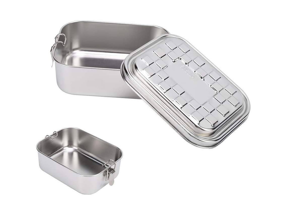 2026da-caja De Bento De Acero Inoxidable 304, Contenedor De Almuerzo Con Tapa Estanca Para Oficina Y Picnic